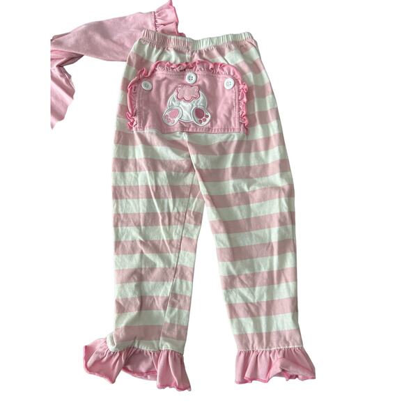 Girls Appliqué Ruffle Easter Pajamas - Picture 2 of 4